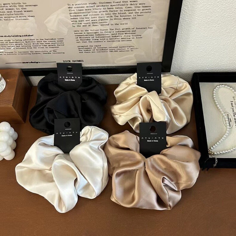 Vintage Large Satin Scrunchie Hair Tie