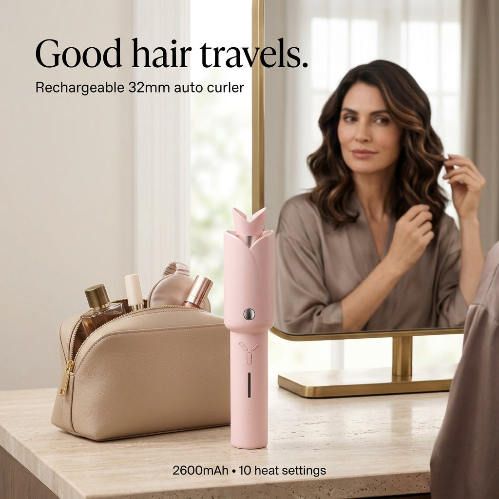 Automatic Wireless Curling Iron with 32mm Barrel