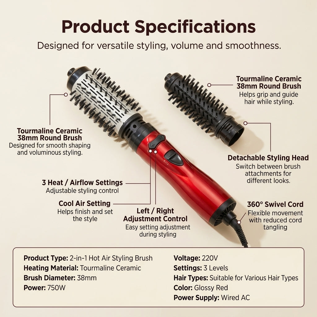 Multifunctional Hair Dryer Straightener Curler