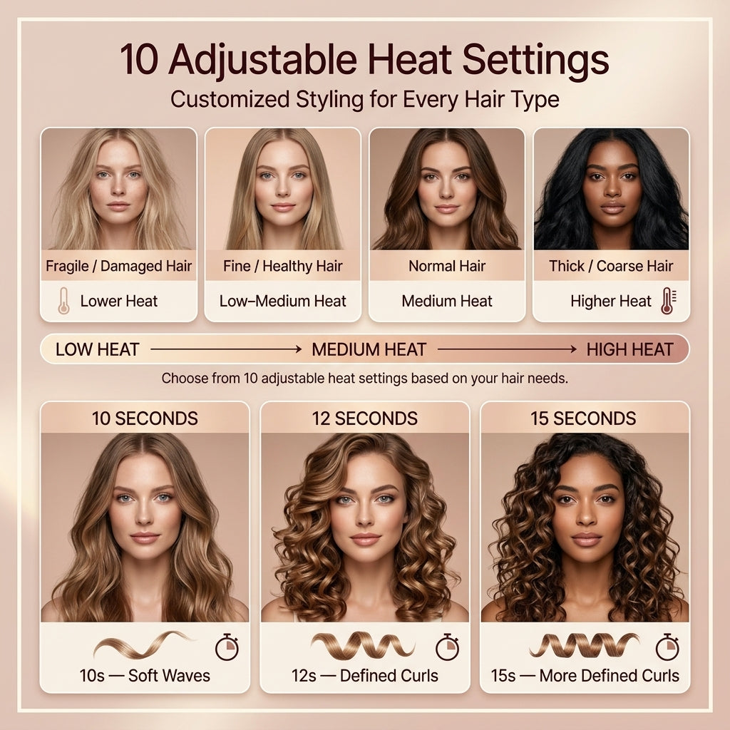 Automatic Wireless Curling Iron with 32mm Barrel